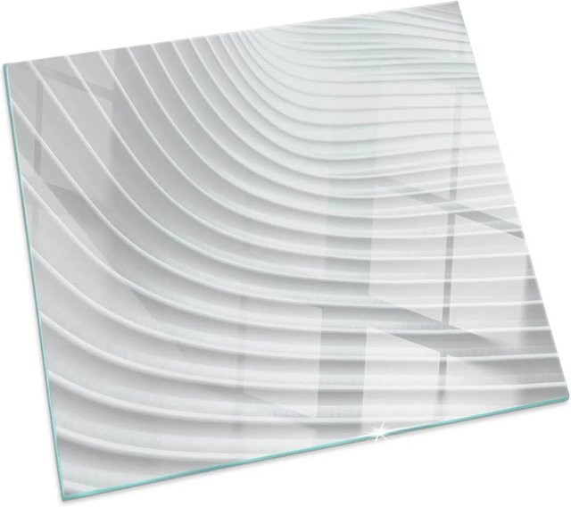 Tulup Glasbodenplatte für Kamin und Kaminofen in Weiß, B/T: 50 x 50 cm - Bild 1