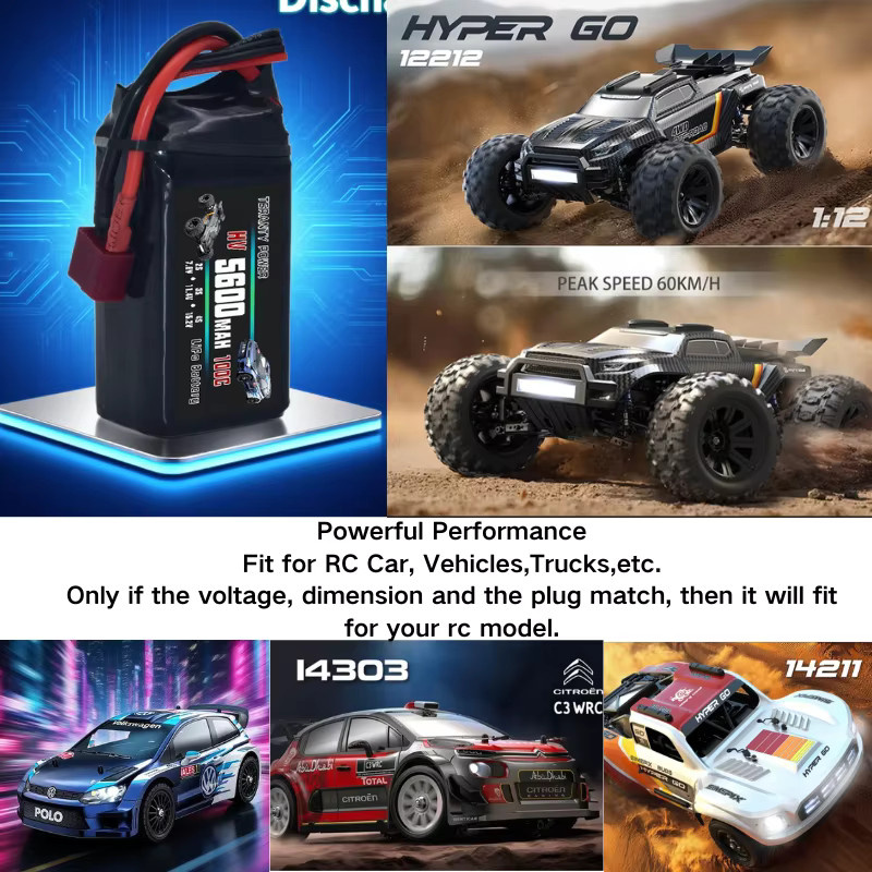 TERANTY 3S 5600mAh Lipo-Akku 11,4V 100C mit T-Stecker, 1/2/4 Stück - Bild 2