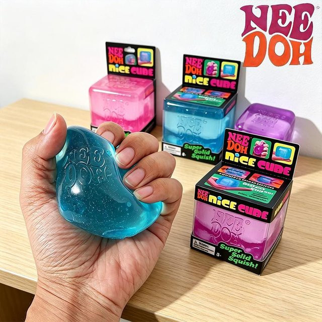 NeeDoh Nice Cube, Quetschspielzeug, Transparentes Slow-Rebound Fidget Spielzeug - Bild 1
