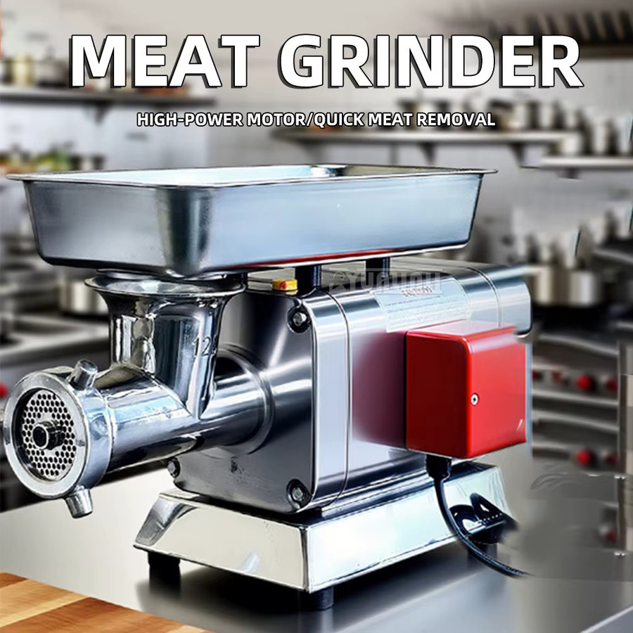 YunlinLi RY-32S Desktop-Fleischwolf aus Edelstahl, kommerzielle Hochleistungs-Vollautomatik-Wurstfüllmaschine in Silber - Bild 1