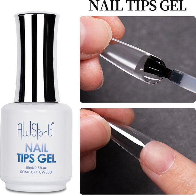 AWStorG Nagelspitzen-Klebergel, 15 ml, transparent, glänzend - Bild 1