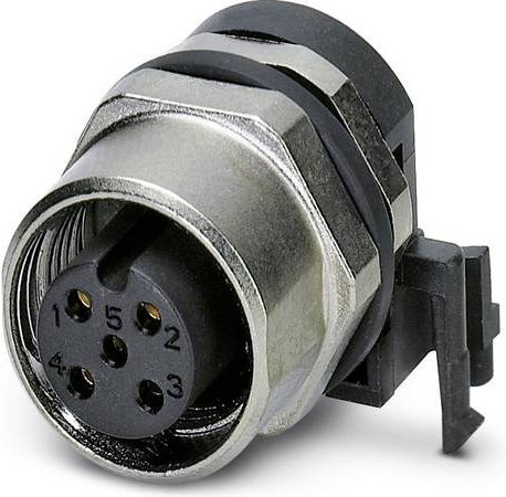 Phoenix Contact 1436563 Sensor-Aktor-Einbausteckverbinder M12 Buchse, 5-polig, silber, Schraubanschluss - Bild 1