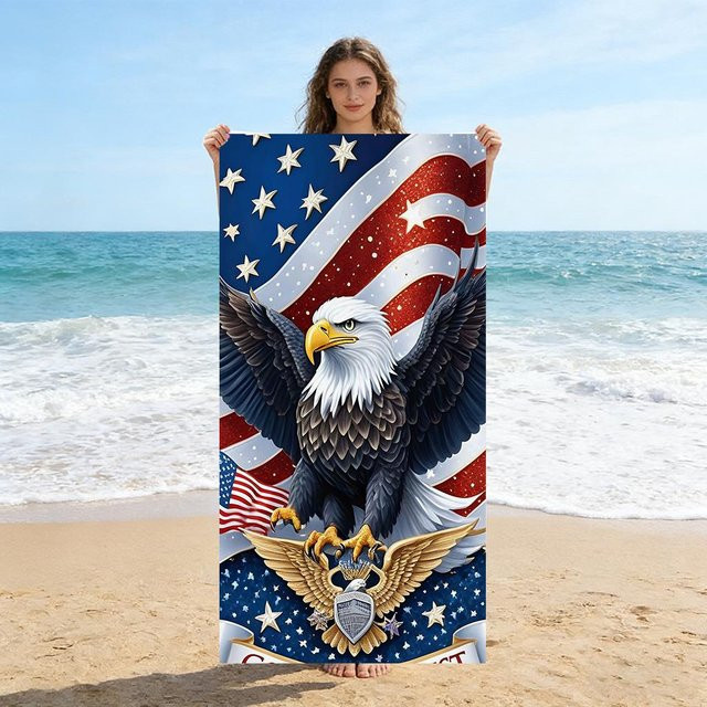 Ka Chen Muda Strandtuch Unabhängigkeitstag der USA Super Saugfähig B: 40 cm, H: 60 cm - Bild 1