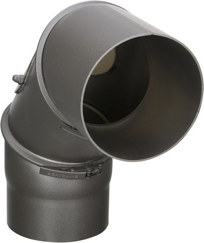 FIREFIX Rohrbogen aus Stahl in Grau, Durchmesser: 12 cm, Länge: 45 cm - Bild 1