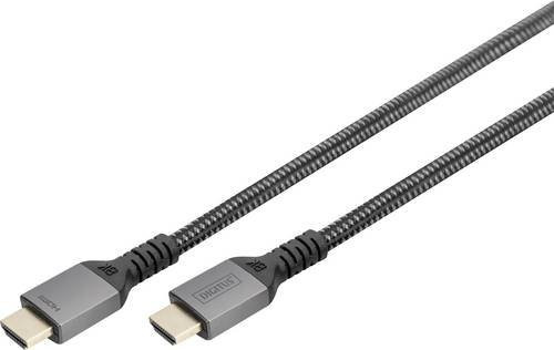 Digitus HDMI Ultra High Speed Anschlusskabel mit Ethernet und Audio Return Channel in Schwarz und Grau, Länge: 2 m - Bild 1