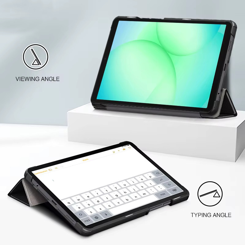 Samsung Galaxy Tab A11 8,7 Zoll Hülle Flip Stand Cover in Schwarz für SM-X130 SM-X133 SM-X135N - Bild 2