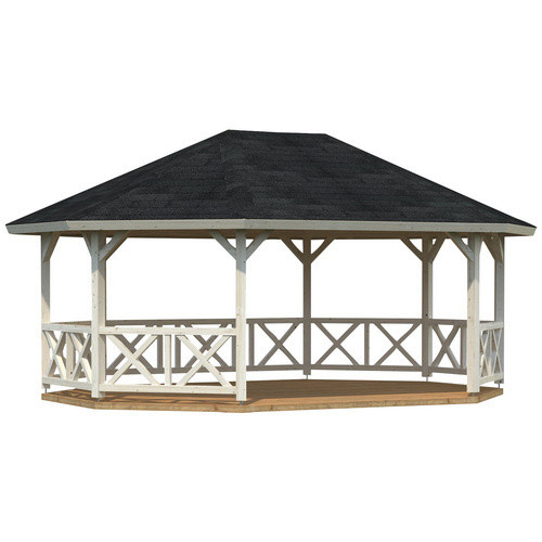 PALMAKO Pavillon Betty mit Walmdach in achteckiger Form, braun, B/H/T: 615 x 362 x 467 cm - Bild 2