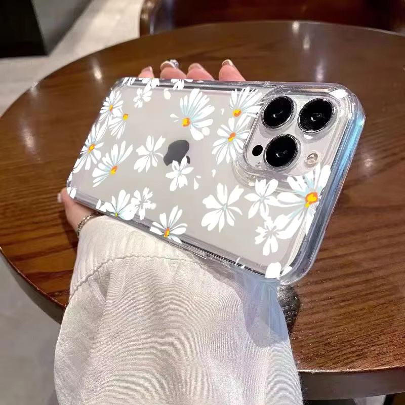 Silikon Handyhülle mit Blumen-Blätter-Design für Xiaomi Redmi Note 13 12 12S 11 11S 10 10S Pro Plus 5G sowie Redmi 13C 12C 4G Turbo 3 in Transparent - Bild 3