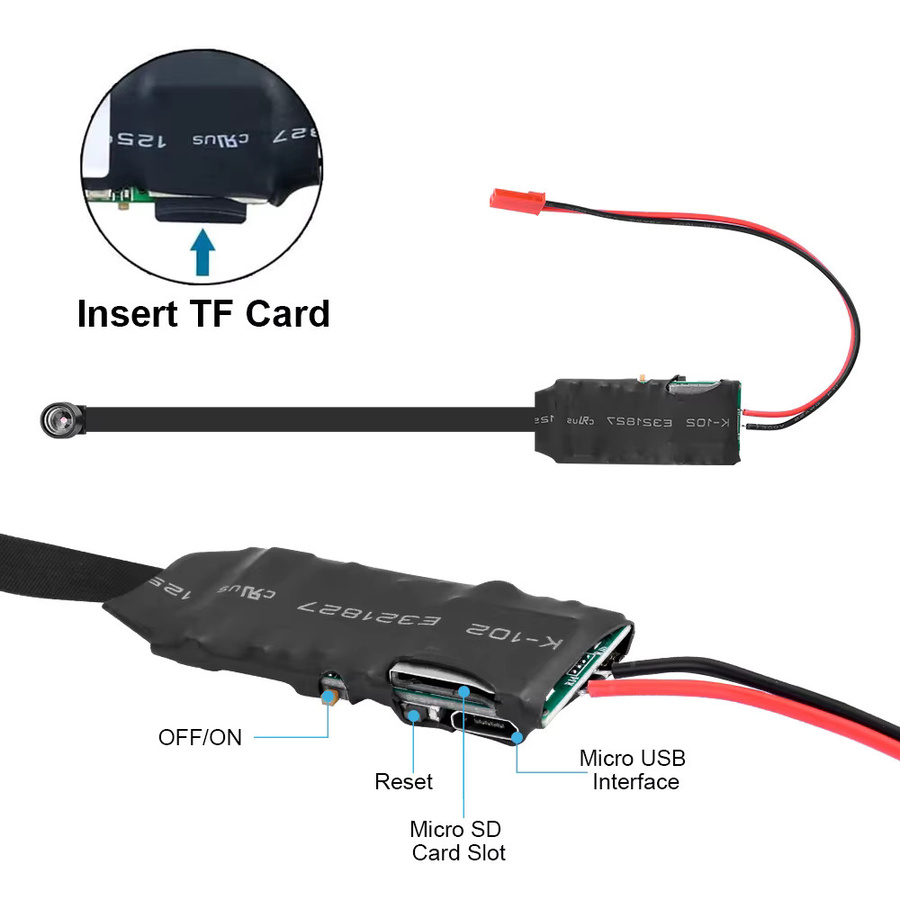 CUGUU WiFi Mini Kamera HD 1080P Video Recorder mit Bewegungserkennung und Fernbedienung in Schwarz - Bild 5