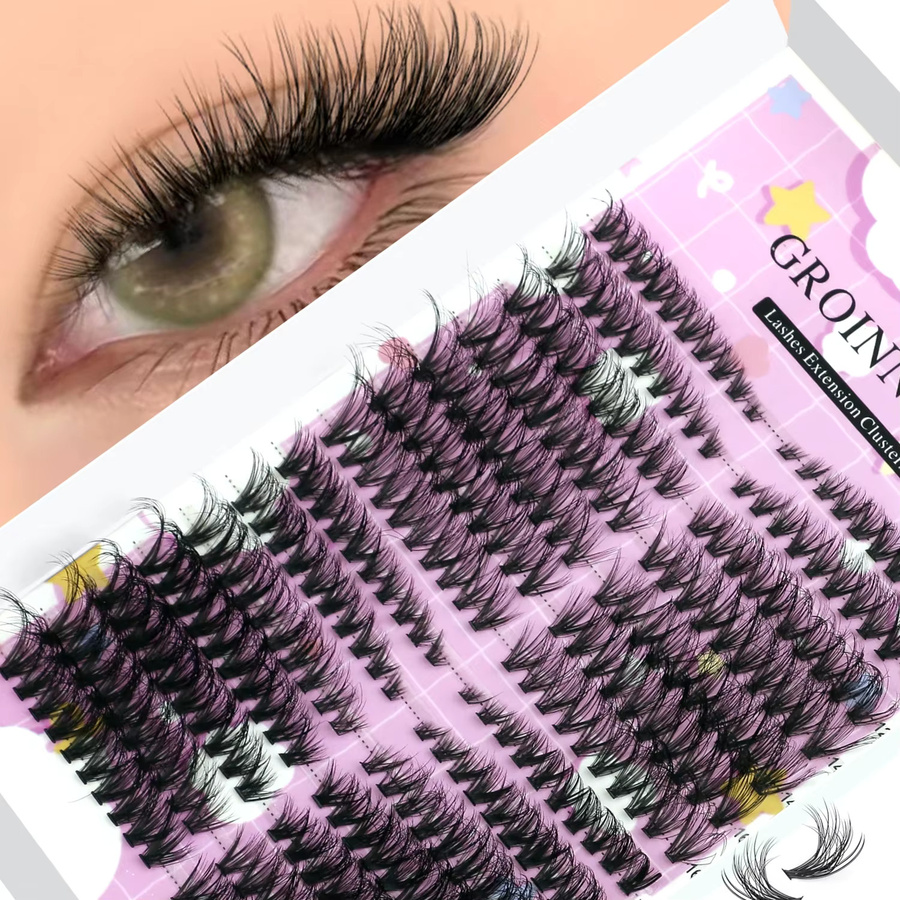 GROINNEYA Wimpern-Cluster-Set, natürliche Katzenwimpern, Unisex - Bild 2