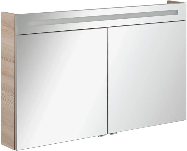 Fackelmann Spiegelschrank B.clever Alaska Esche Grau mit LED-Beleuchtung und Softclose-Türen B/H/T: 120 x 70,6 x 15,8 cm - Bild 1