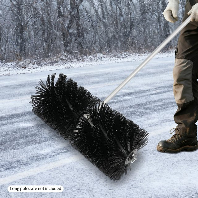 Bymaocar Nylon-Schneebürste Aufsatzkopf für Rasenmäher in Schwarz - Bild 1