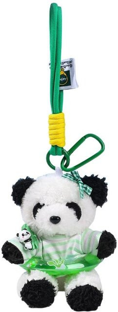 Linyi toy Schlüsselanhänger, Plüschpuppe, Otter, Panda, Welpe, Fischform, grün, Unisex - Bild 1