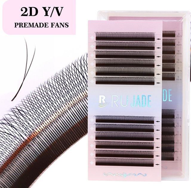 Rujade W Style Fächerwimpern, Faux Mink, Einzelwimpernzubehör - Bild 1