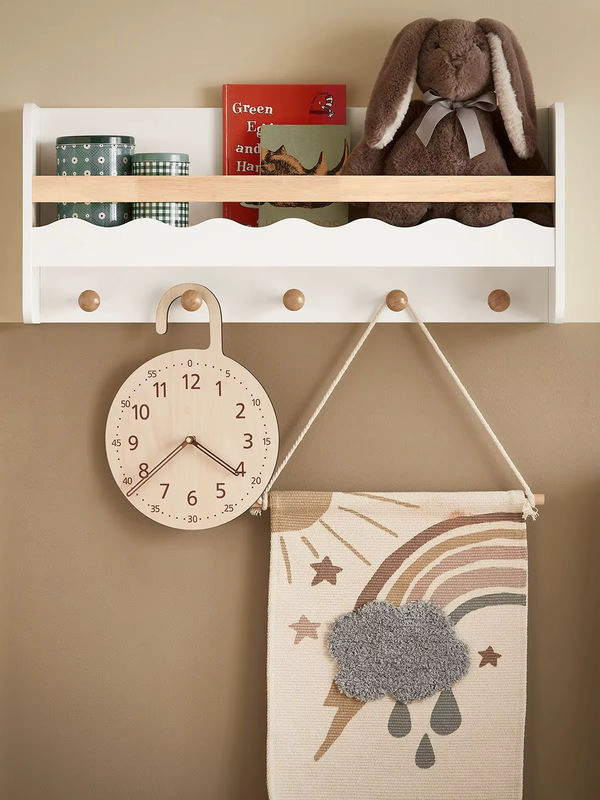 SoBuy Kindergarderobe KMB78-W mit Bücherregal und Ablage in Weiß - Bild 6