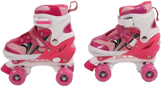 aimo Rollschuhe, Vierrad-Rollschuhe, Pink White - Bild 1