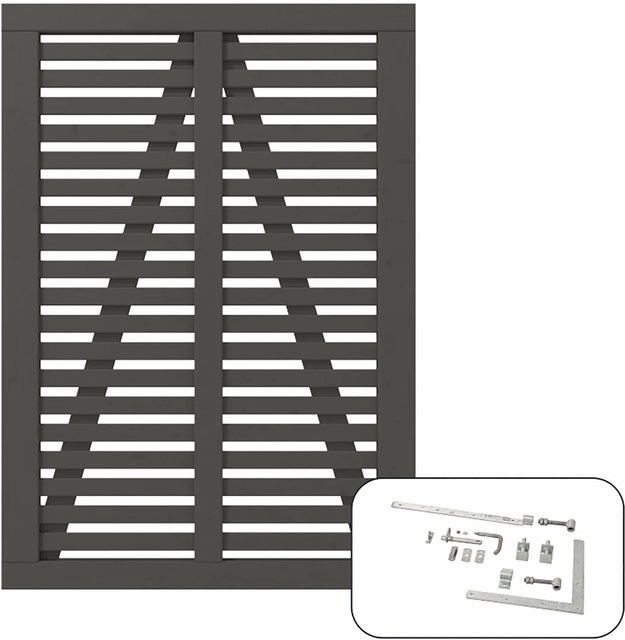 Plus Einzeltor Harmoni aus Nadelholz in Umbragrau, Breite: 100 cm, Höhe: 140 cm - Bild 1