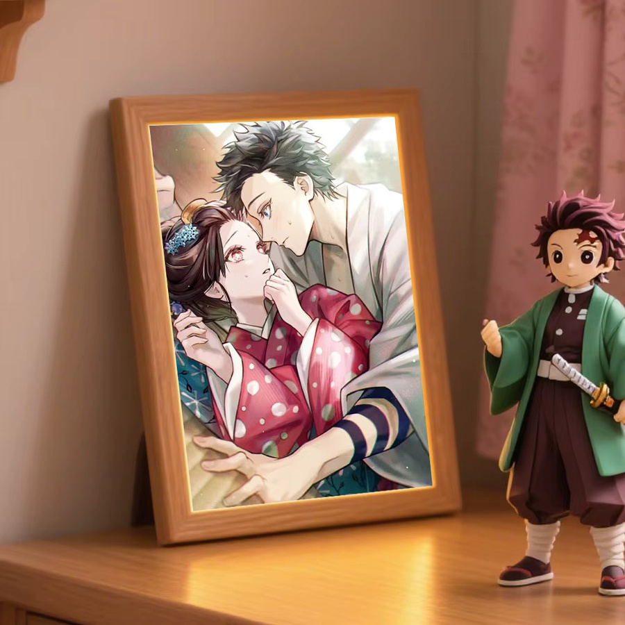 Bandai Demon Slayer Tanjiro Kamado LED-Nachtlicht, Lichtbilderrahmen - Bild 1