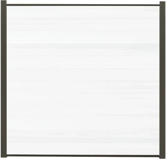 T & J Elskop-Serie Zaunset WPC-Steckzaunsystem Weiß, B: 179 cm, H: 176 cm - Bild 1