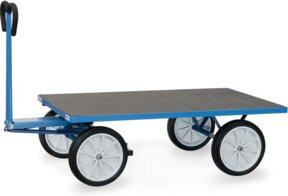 Fetra Handpritschenwagen 6405V in Blau mit Vollgummi-Reifen und 1000 kg Tragkraft - Bild 1