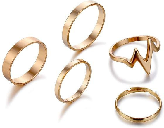 Wucifang Jewelry Ringe Set, Gold, Kupfer, Damen - Bild 1
