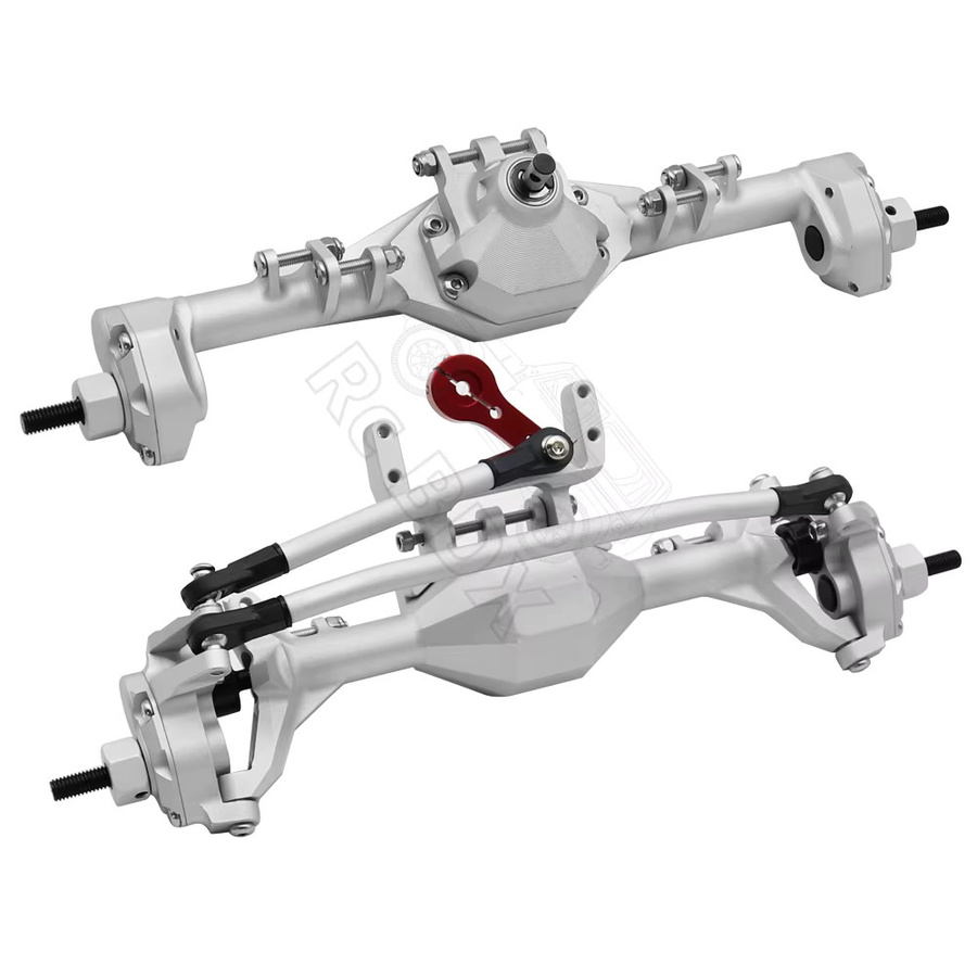 HooCrawler CNC Aluminium Integrierte Vorder- und Hinterportalachse, Zubehör, 1:10, Metall, Rot - Bild 2
