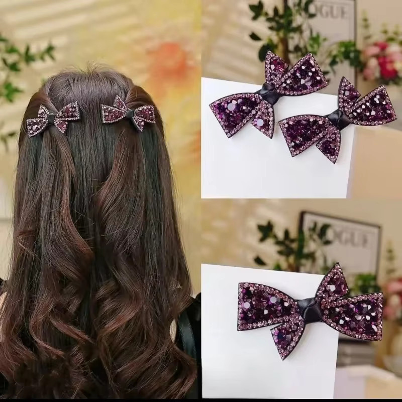 FENGCHE Haarspange, Lila, Strass, Kristall, Mädchen - Bild 1