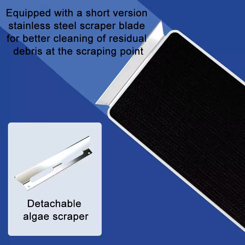 TUNFAN Aquarium Magnetbürste mit Klinge in Weiß, Doppelseitiger Glas-Algenentferner und starker Magnet zur Aquarienreinigung - Bild 3