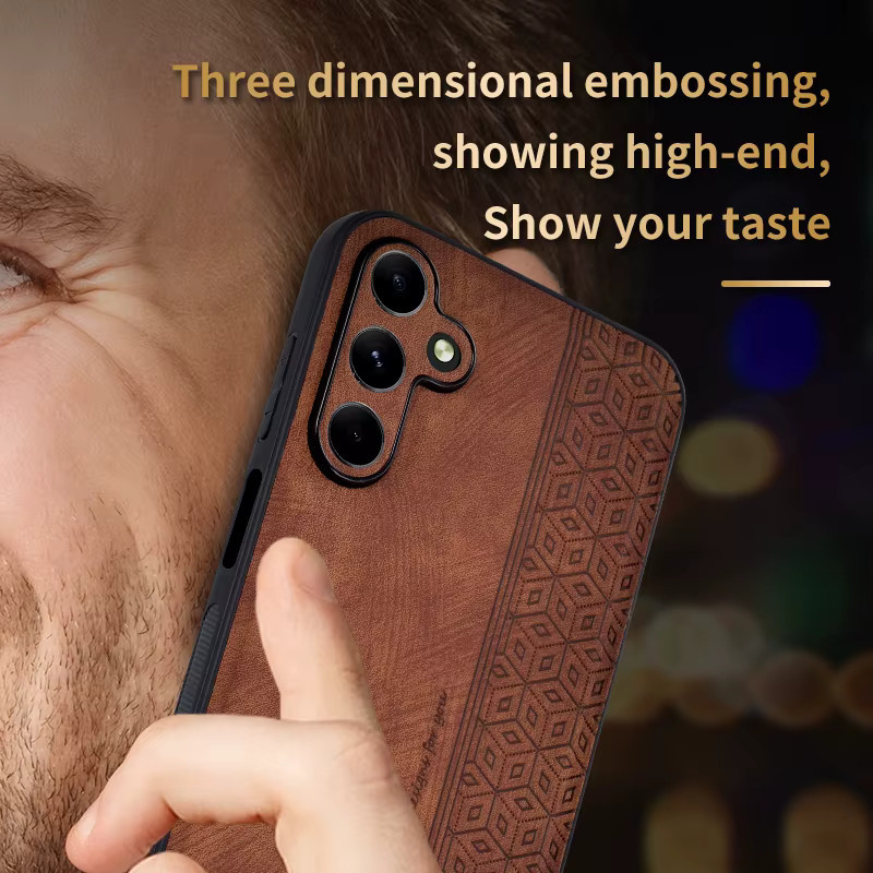 Luxus Leder-Schutzhülle mit Stoßstangen-Funktion für Samsung Galaxy A-Serie in Grün - Bild 3
