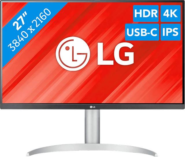LG 27UP83AK-W 4K UHD Monitor mit 27 Zoll IPS Display, USB-C, Farbe: Weiß/Silber - Bild 1