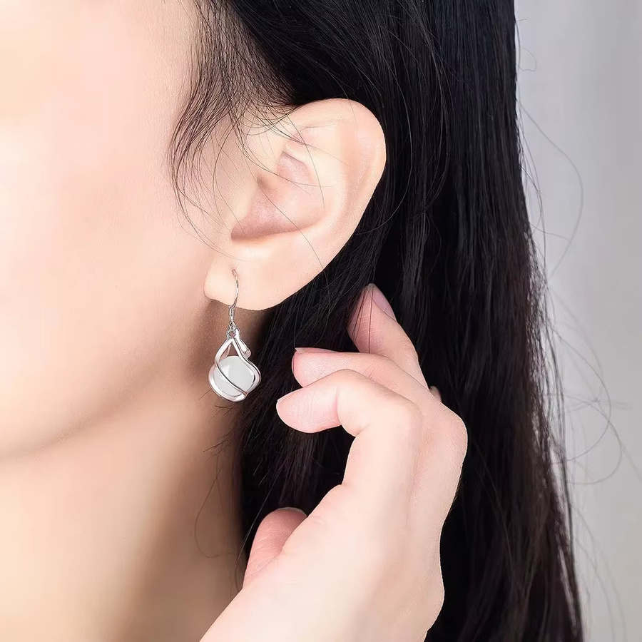 Ohrringe 925 Silber, Perle, Damen - Bild 5
