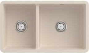 Villeroy & Boch Unterbauspüle Subway 80U mit Ablaufgarnitur und Exzenter in Ivory CeramicPlus, Breite: 80 cm - Bild 1