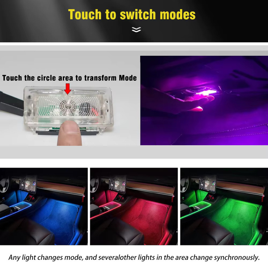 MASHA RGB LED Ambientebeleuchtung für Tesla Modell 3, Modell Y, Model S und Model X in Multicolour - Bild 2