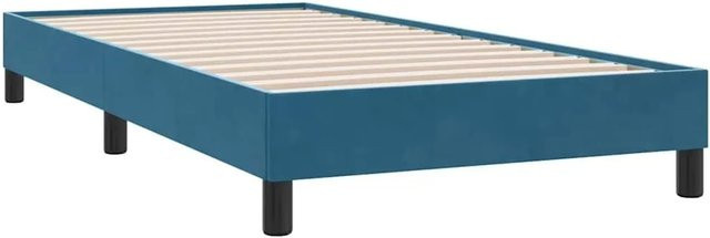 vidaXL Bettgestell aus Samt in Dunkelblau B/T/H: 80 x 210 cm - Bild 1