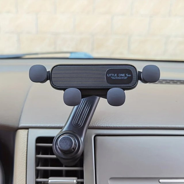 Schwerkraft-Autotelefonhalter für die Lüftung mit verstellbarem Clip zur Freisprecheinrichtung in Schwarz - Bild 1