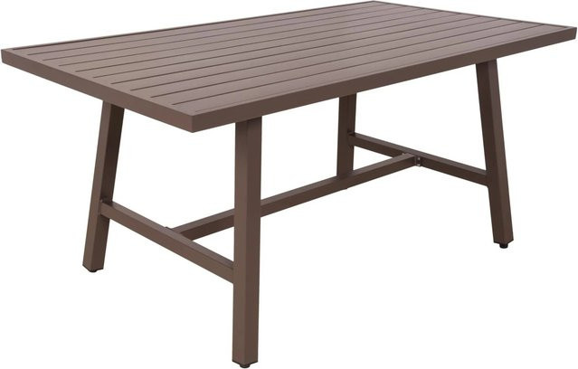 DELUKE Gartentisch KERSTI aus Kunststoff und Aluminium in Schwarz, wetterfester Terrassentisch für Garten und Balkon, B/T/H: 160 x 89,5 x 75 cm - Bild 1