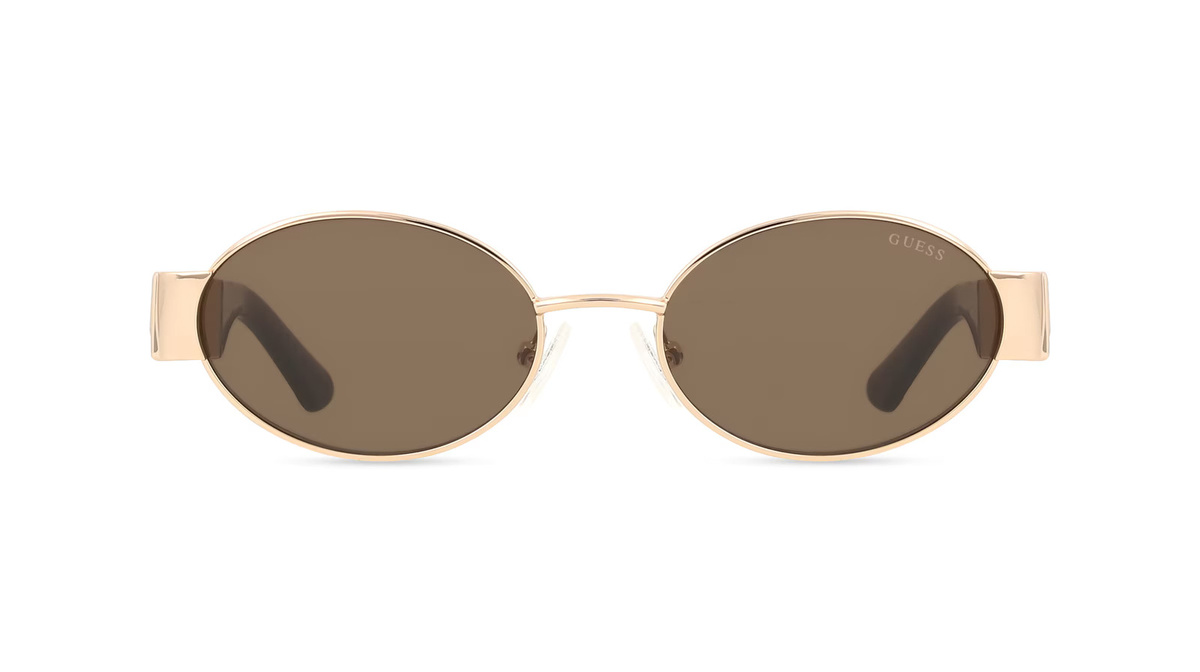 Guess GU00262 Sonnenbrille, Vollrand, Oval, Metall, Gold, Braun, Damen - Bild 1