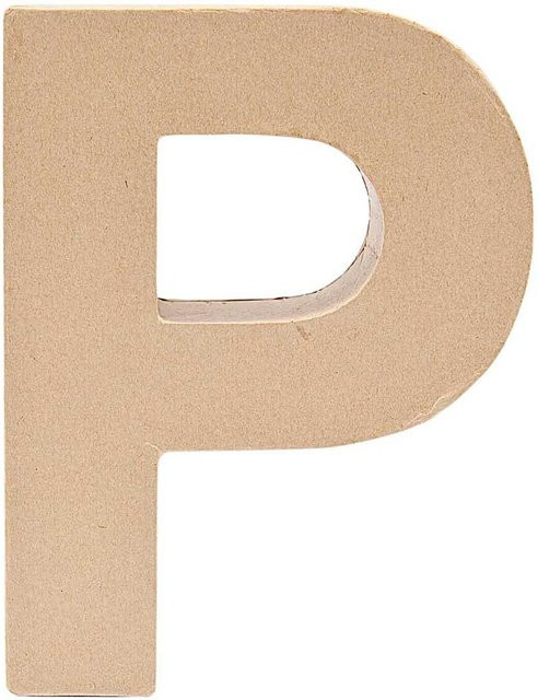 Rico Design 3D Papp-Buchstabe P für die Tischdekoration aus Pappe, Höhe: 17,5 cm - Bild 1