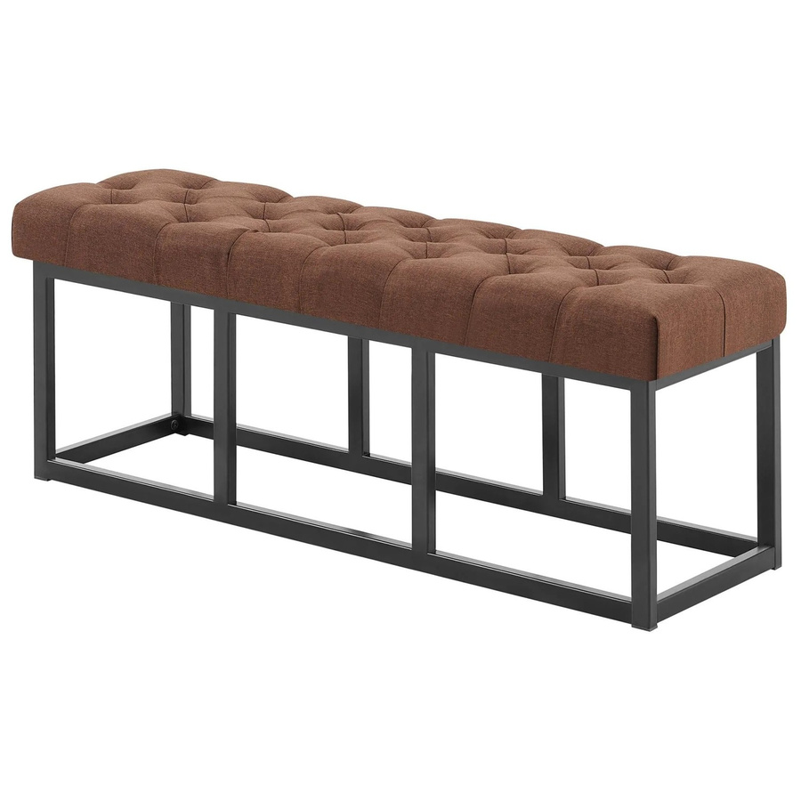 DELUKE Sitzbank MEXICO Polsterbank aus Stoff in Braun, B/T/H: 120 x 38 x 46 cm - Bild 2