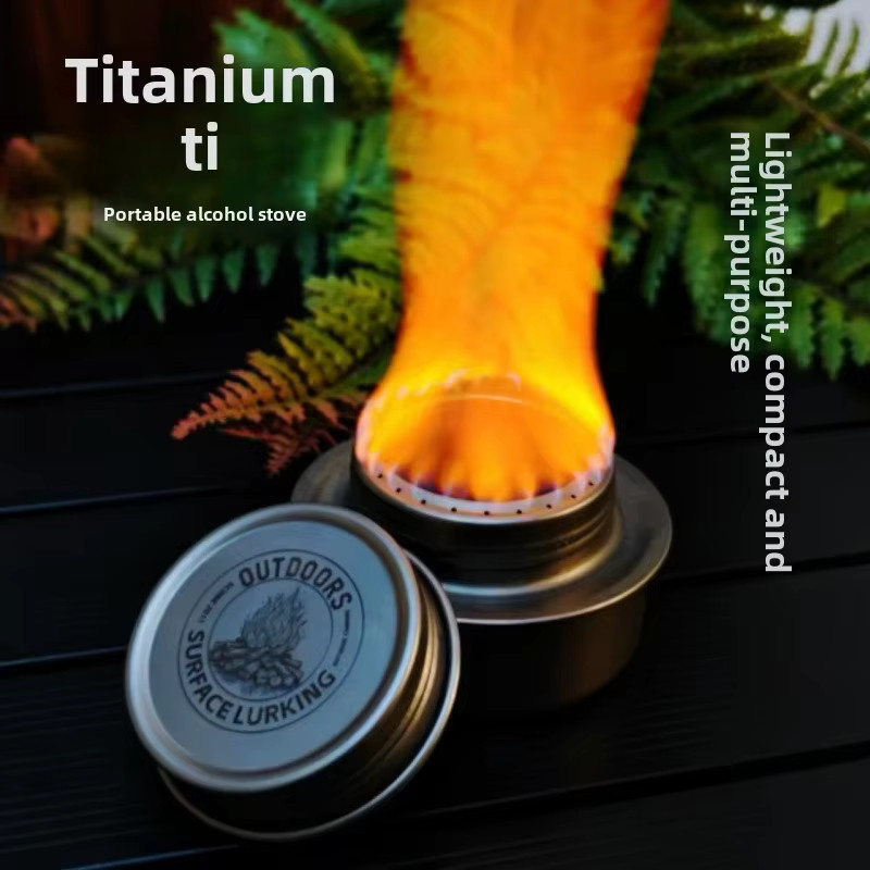 GO PEAK Tragbarer Alkoholofen aus reinem Titan für Outdoor, Camping und Wandern - Bild 2