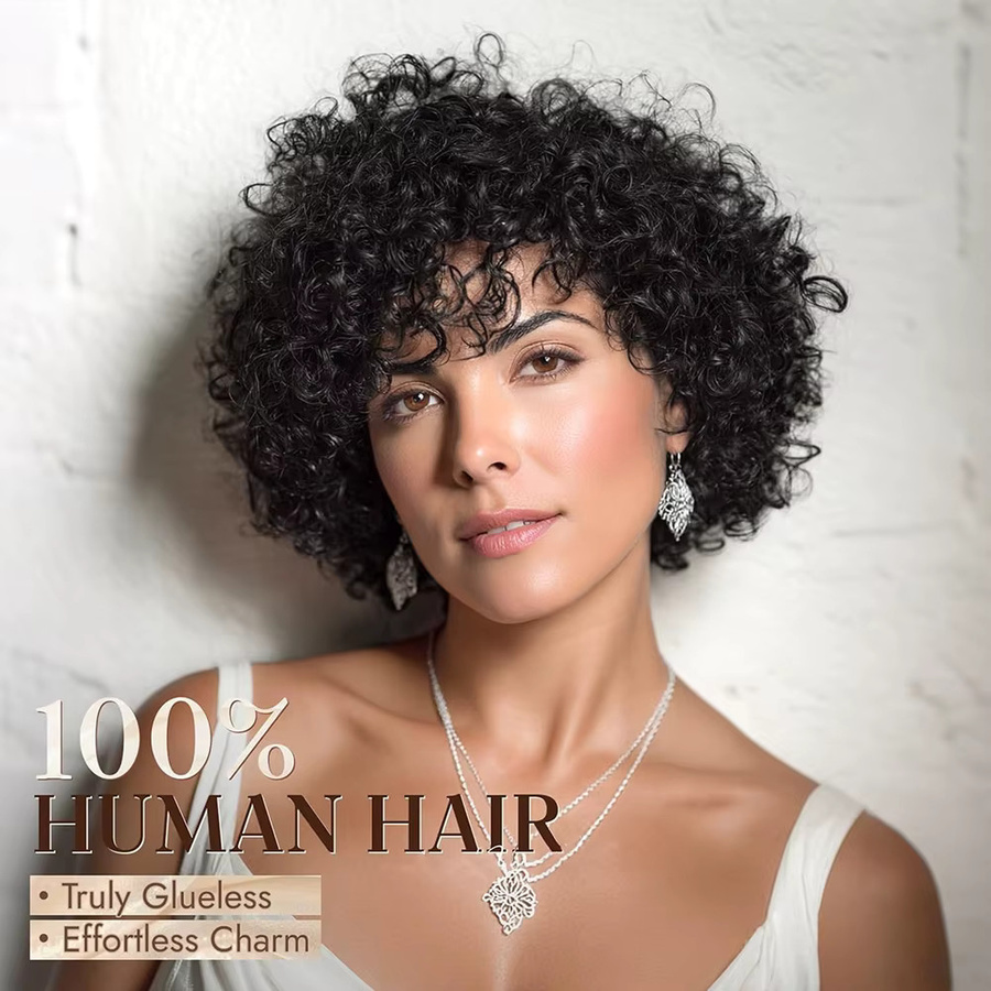 OYM HAIR Afro Curly Perücke, Jerry Curl, Damen - Bild 2