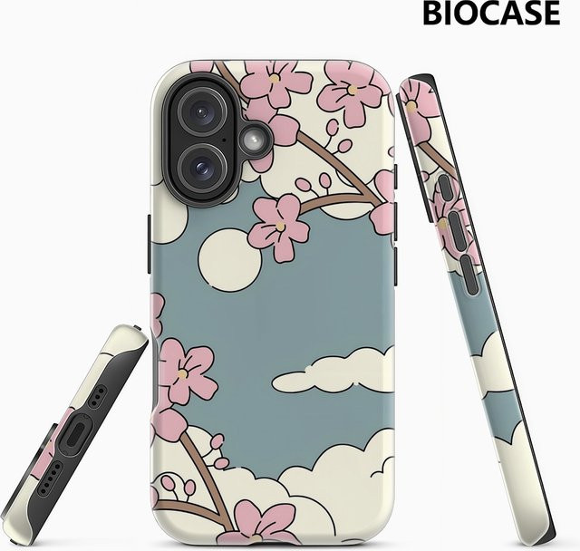 Potdemiel Handyhülle Cherry Blossom Sky für iPhone 17 16 15 14 13 12 Pro Max Plus mit doppelschichtiger Rückseite in Multicolour - Bild 1