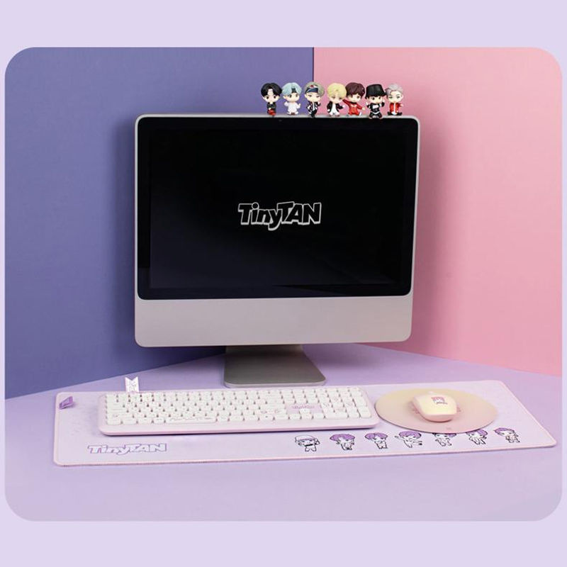 BTS TinyTan Monitorfiguren Set aus Kunststoff, 3er Set mehrfarbig, KPOP Idol Figuren zur Dekoration - Bild 9