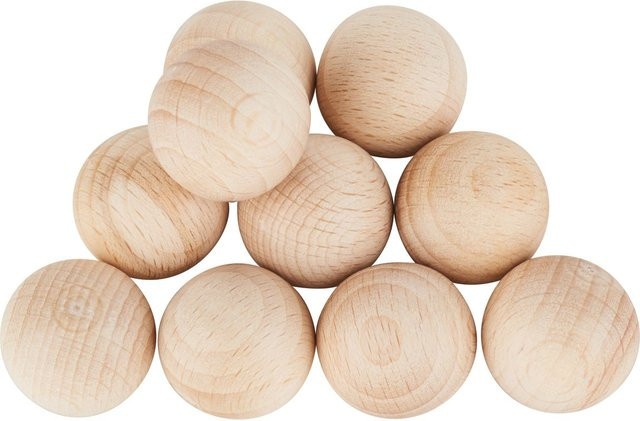 VBS Holzkugeln aus Buchenholz ohne Bohrung, Farbe: Beige, Durchmesser: 2 cm, 10 Stück - Bild 1