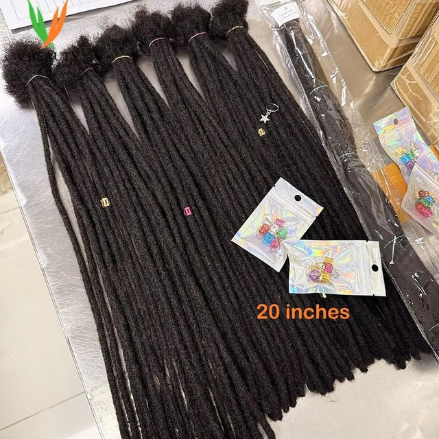 MAKI Dreadlocks Echthaar Locs, 10 Stränge, Unisex - Bild 1