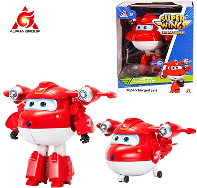 Alpha-Gruppe Super Wings Verwandlungs Jett Dizzy Donnie Roboter Actionfiguren - Bild 1