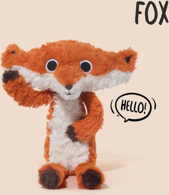 Kidsly Plüschtier Fuchs Flughörnchen Wolf Alligator, 38cm, Bunt / Mehrfarbig, Braun - Bild 1