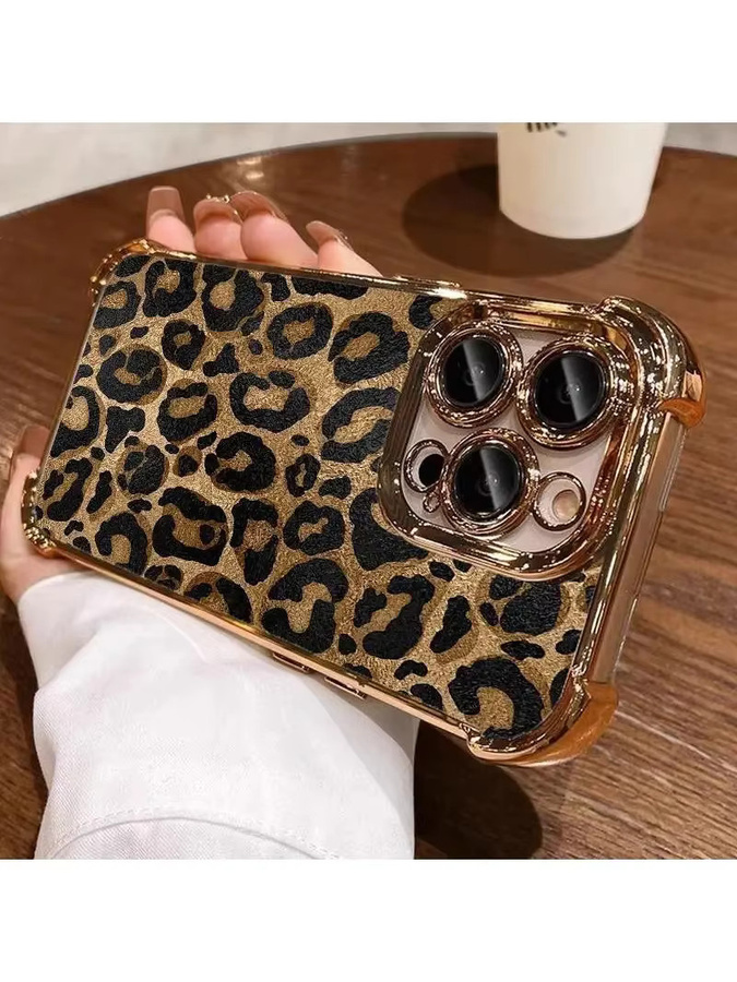 Luxuriöse Handyhülle mit goldenem Leopardenmuster für Xiaomi Redmi Note und Xiaomi Serie in Gold und Schwarz aus galvanisiertem TPU - Bild 4