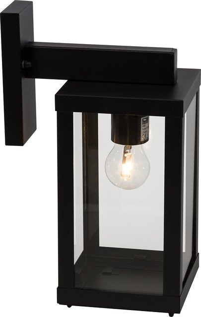Brilliant Gaia Außenwandleuchte im Vintage-Stil aus Metall und Glas, Schwarz, IP44, E27, H x B x T: 30 x 26 x 26 cm - Bild 3