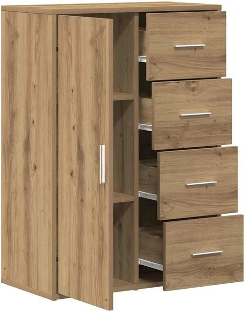 vidaXL Sideboard Eiche in Braun im rustikalen Design, B/T/H: 60 x 31 x 84 cm - Bild 1